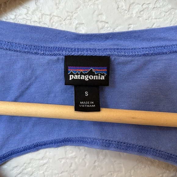 Patagonia Tank Top Open Cotton Back Blue Purple size Small - Picture 3 of 8